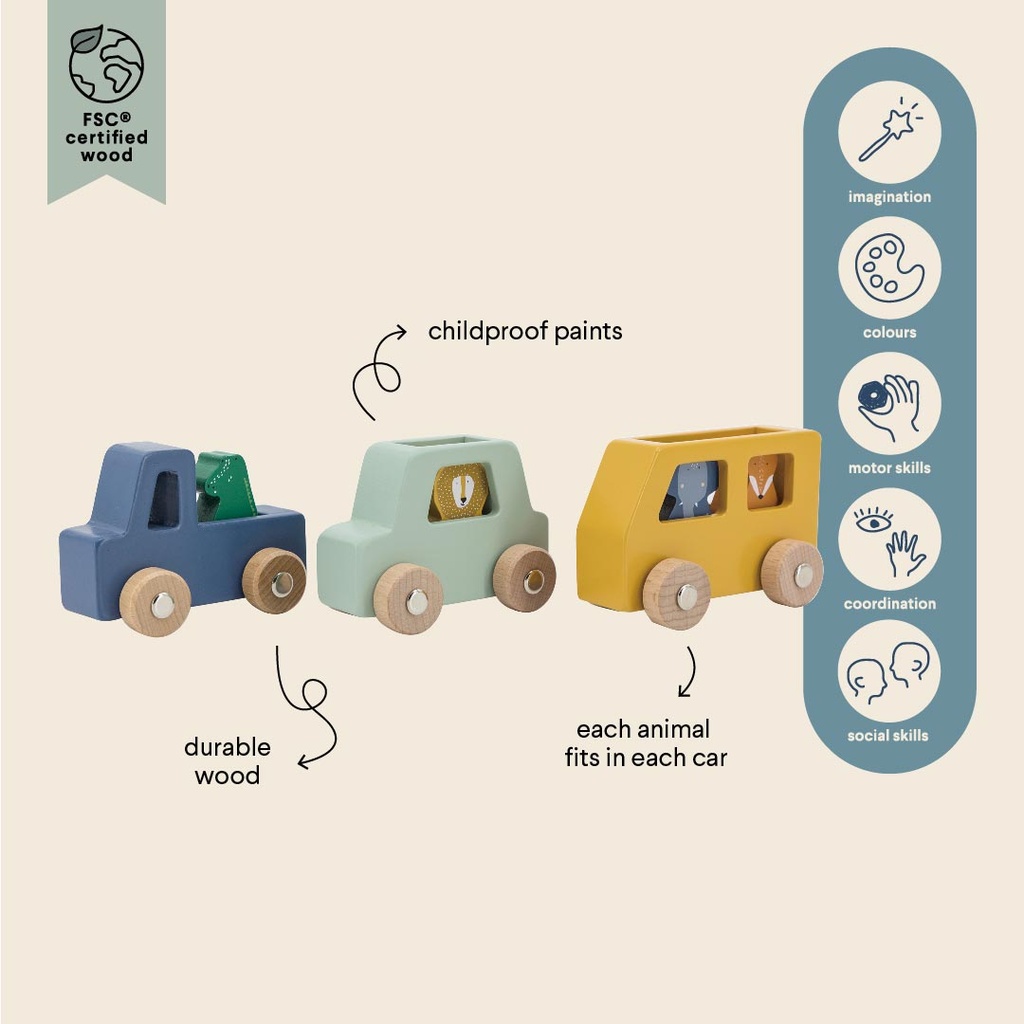 Juego de Coches de Animales