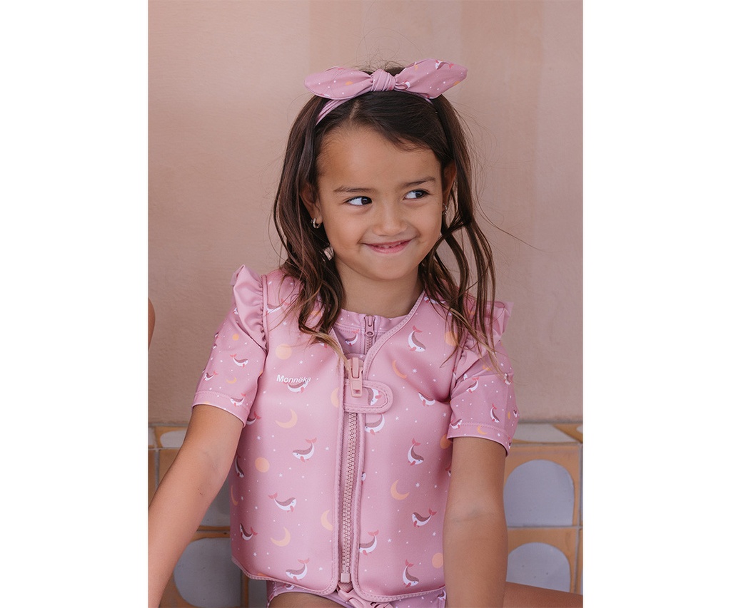 Chaleco Flotador Aprendizaje Whale Pink