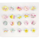 20 anillos ajustables Unicornio