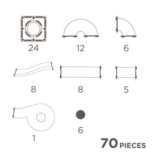 Pista de bolas Cleverclixx 70 piezas