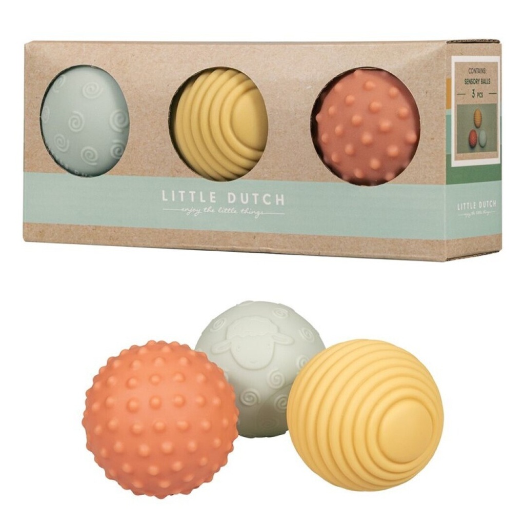 Set de 3 pelotas sensoriales granja Little Dutch 