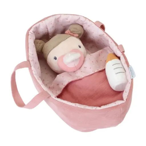 Bebé Rosa con canastilla y accesorios de Little Dutch
