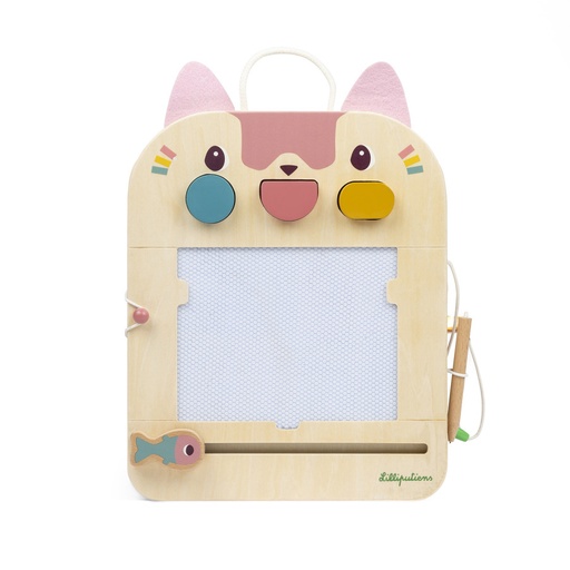 Pizarra mágica de madera de Jeanne la gata