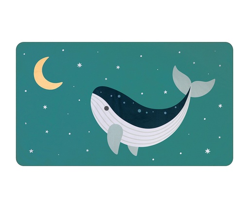 Toalla de Playa Microfibra Whale Blue